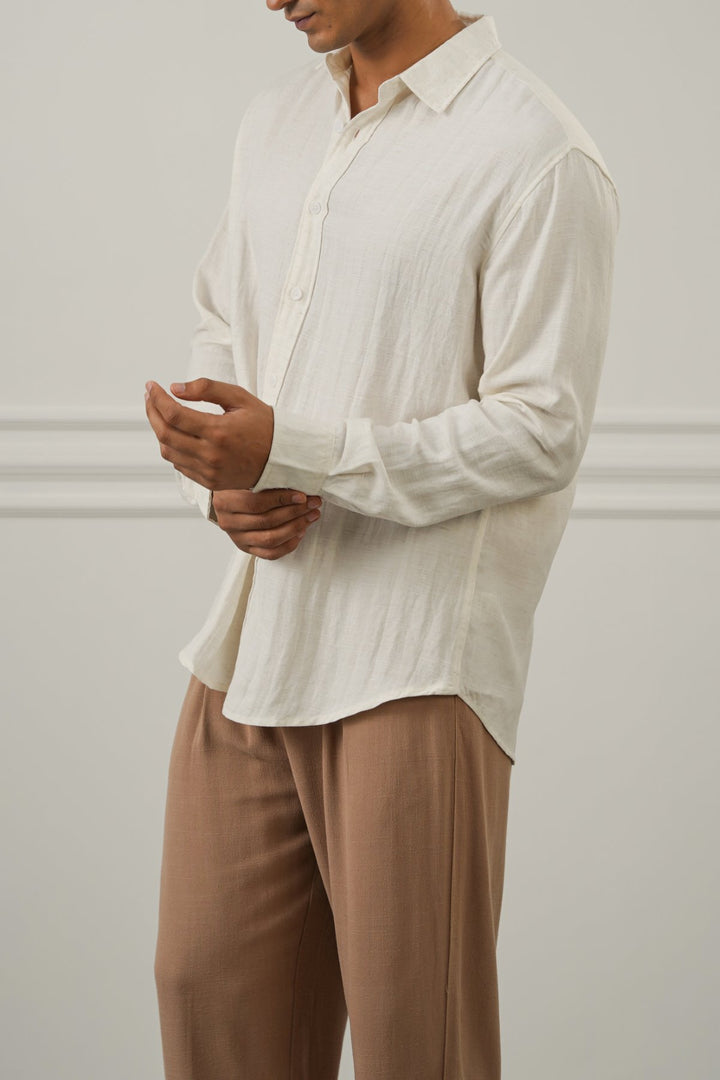 ECRU URBAN TEXTURED SHIRT