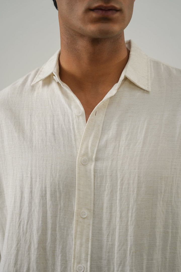 ECRU URBAN TEXTURED SHIRT