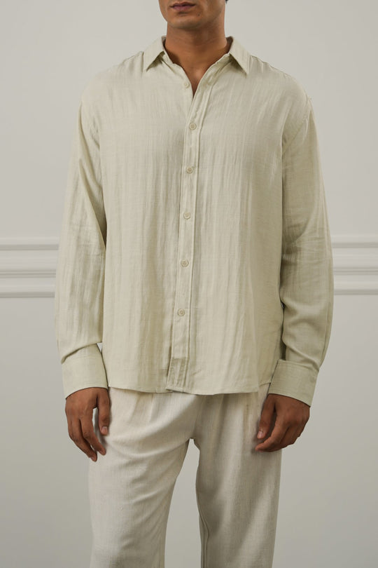PISTACHIO URBAN TEXTURED SHIRT