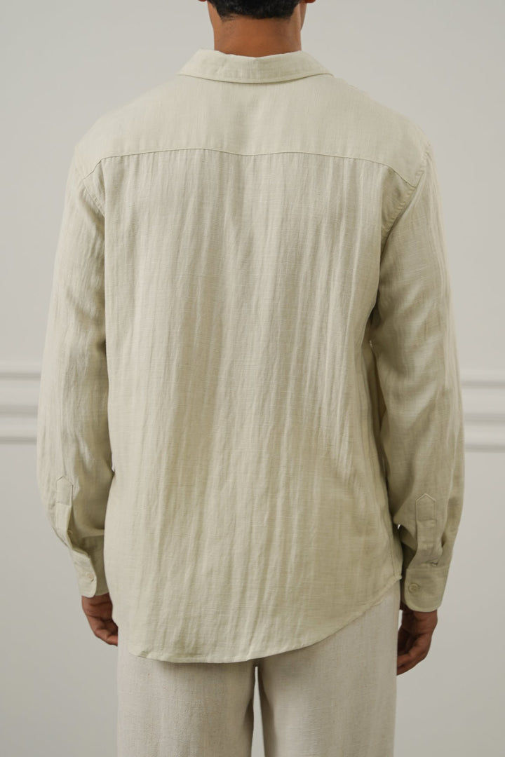 PISTACHIO URBAN TEXTURED SHIRT