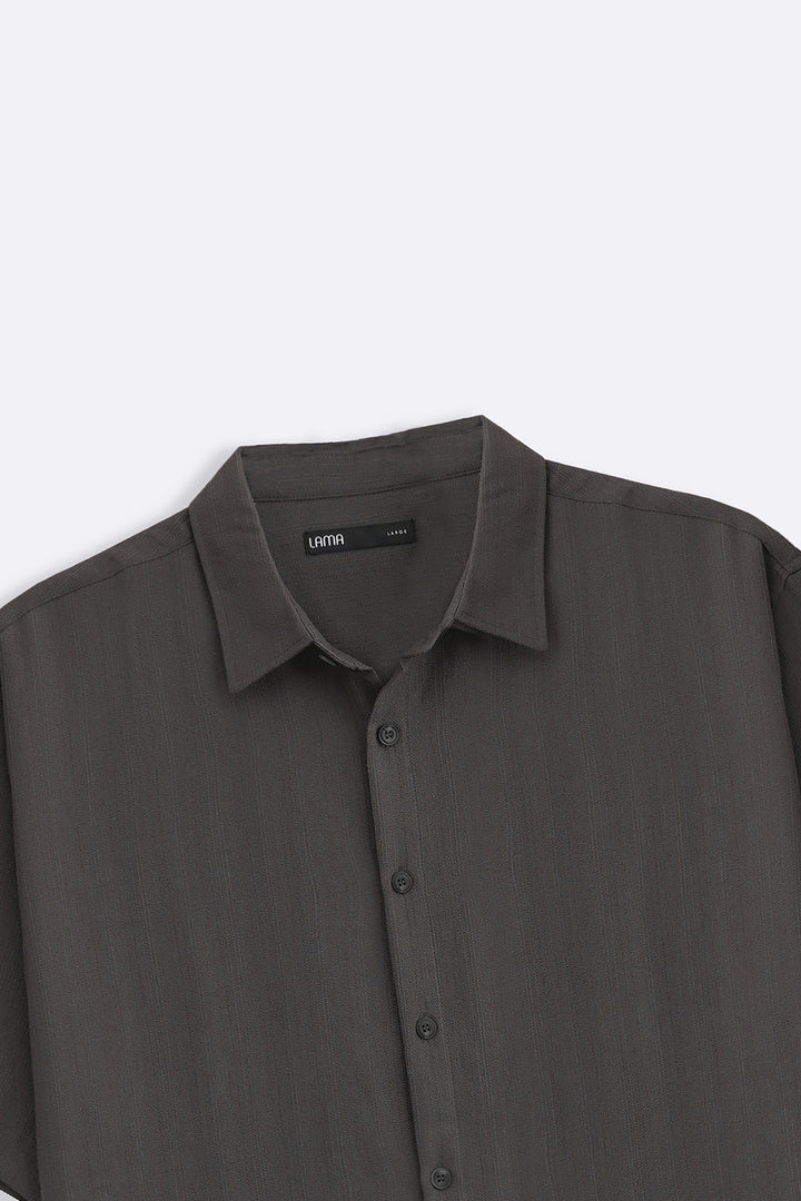 GREY FLOWY HALF SLEEVES SHIRT