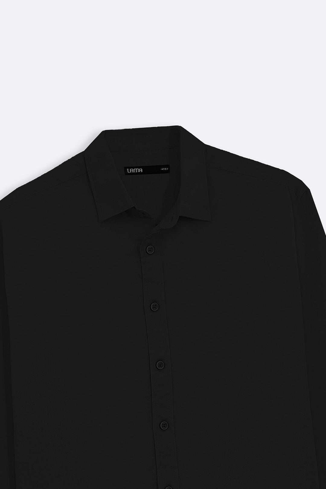 BLACK LINEN BLEND BUTTON DOWN SHIRT