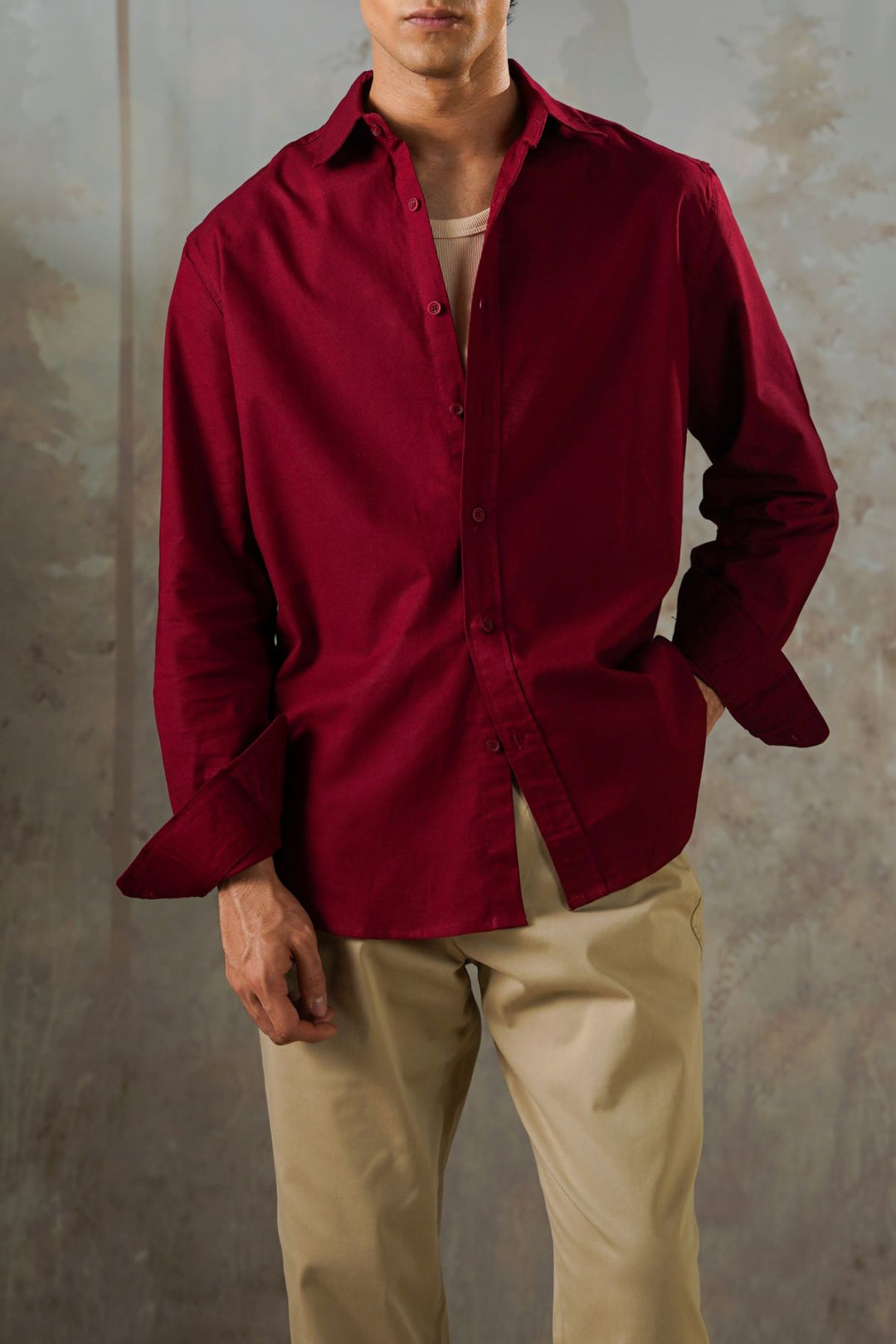 LINEN BLEND BUTTON DOWN SHIRT – Lama Retail