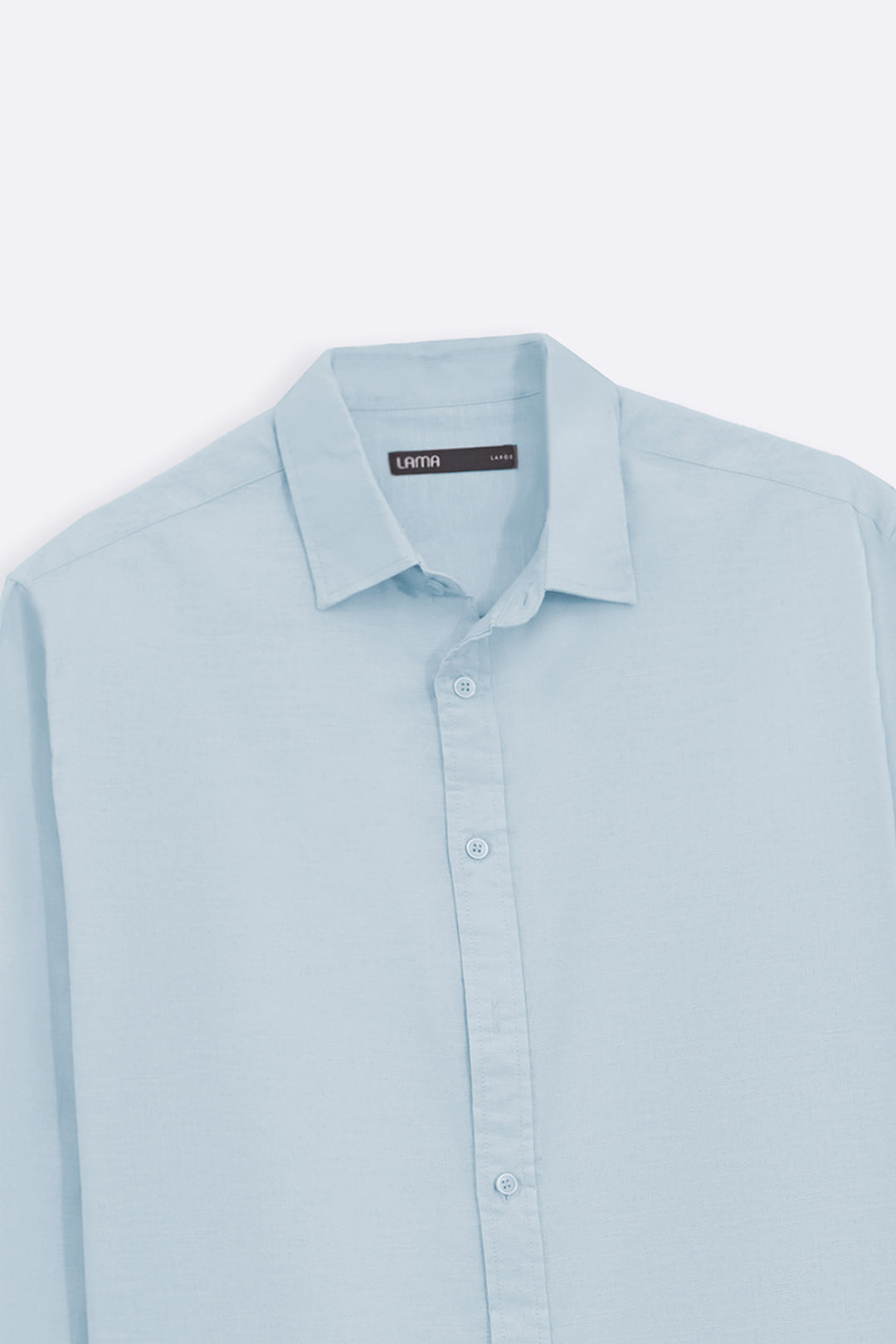 LIGHT BLUE LINEN BLEND BUTTON DOWN SHIRT