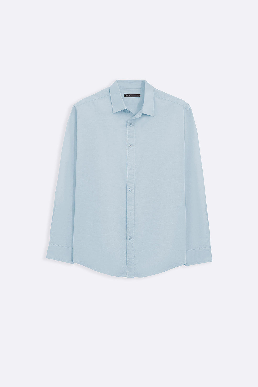 LIGHT BLUE LINEN BLEND BUTTON DOWN SHIRT