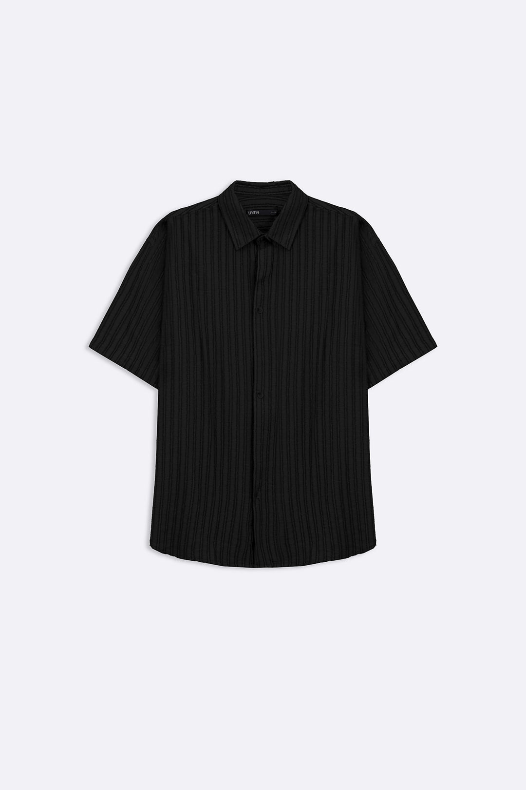 BLACK LINEAR JACQUARD SHIRT