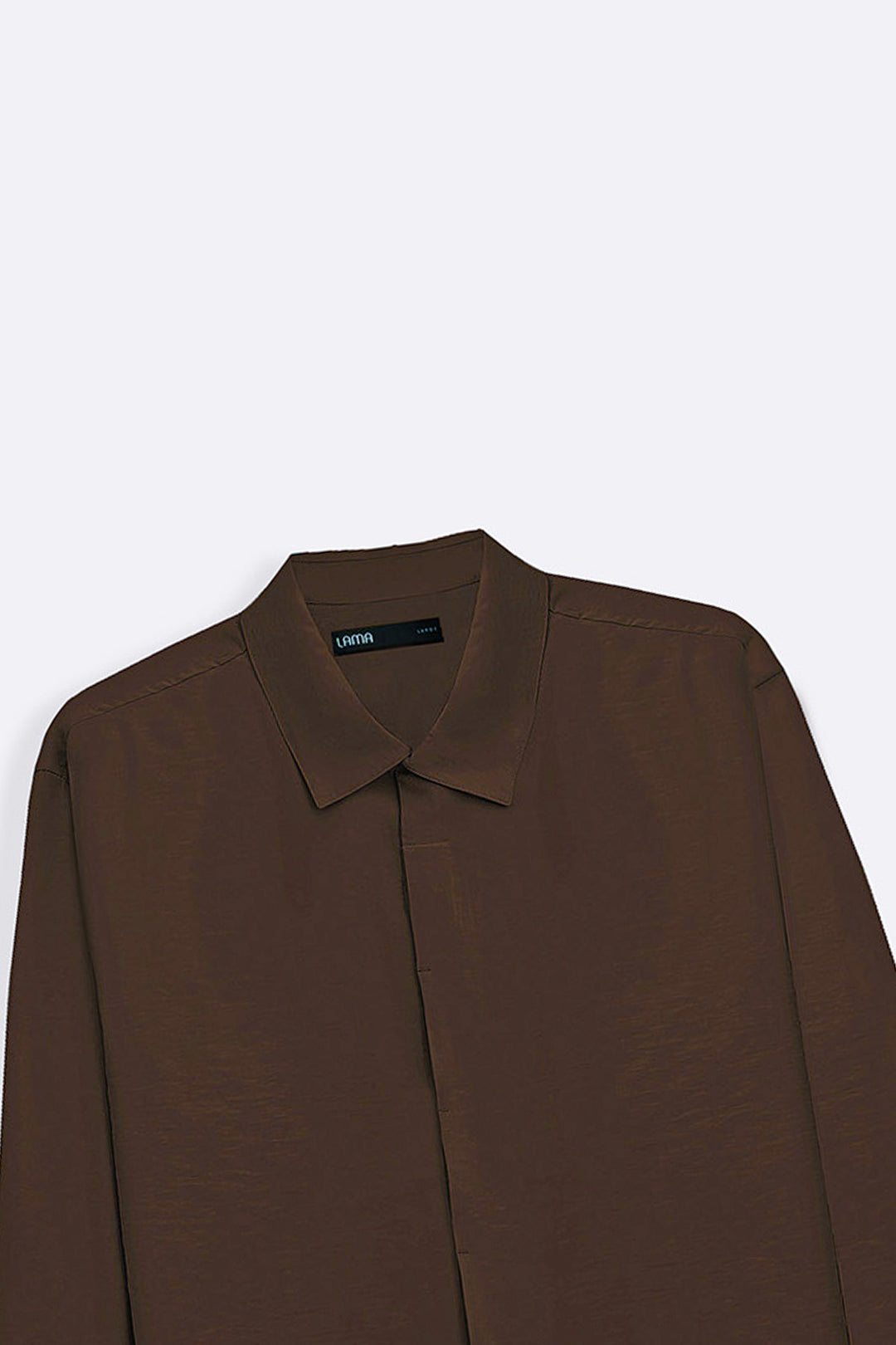 COFFEE STONEWASH FLOWY SHIRT