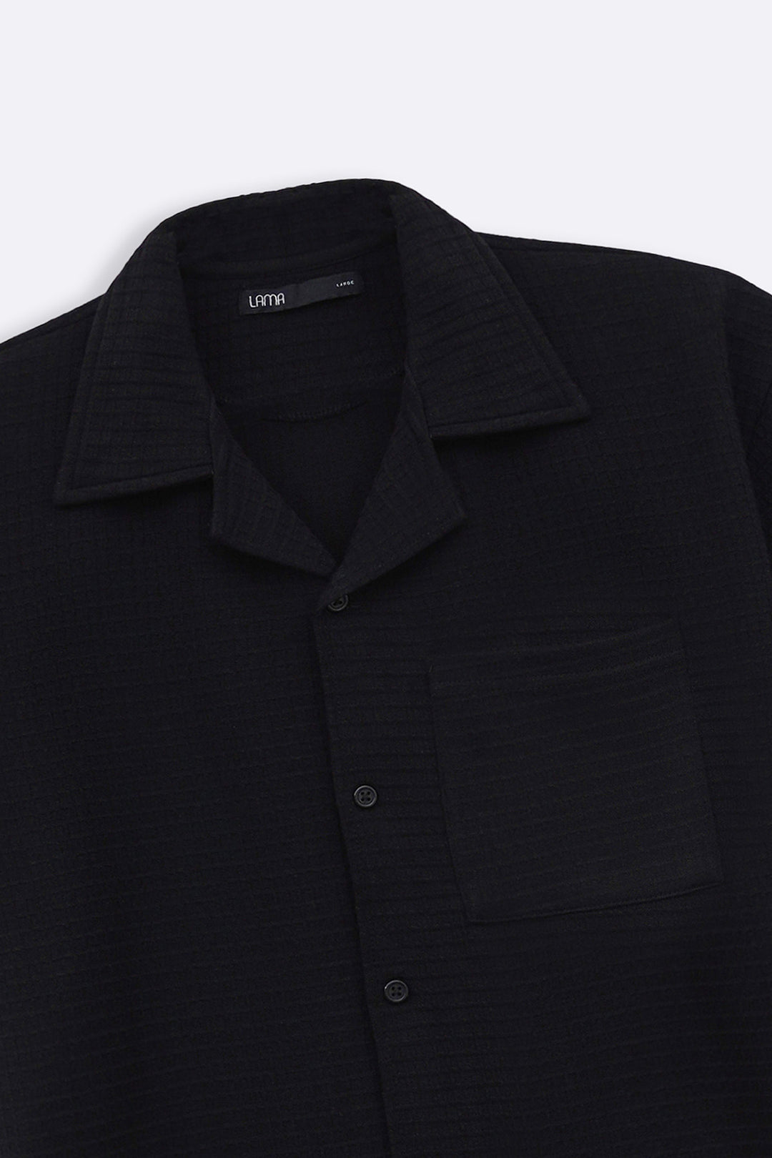 CUBAN COLLAR TEXTURED SHIRT