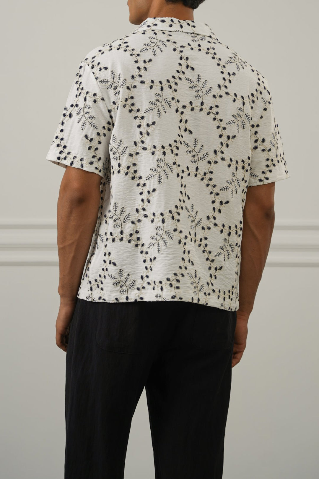 OFF WHITE PREMIIUM EMBROIDERED SHIRT