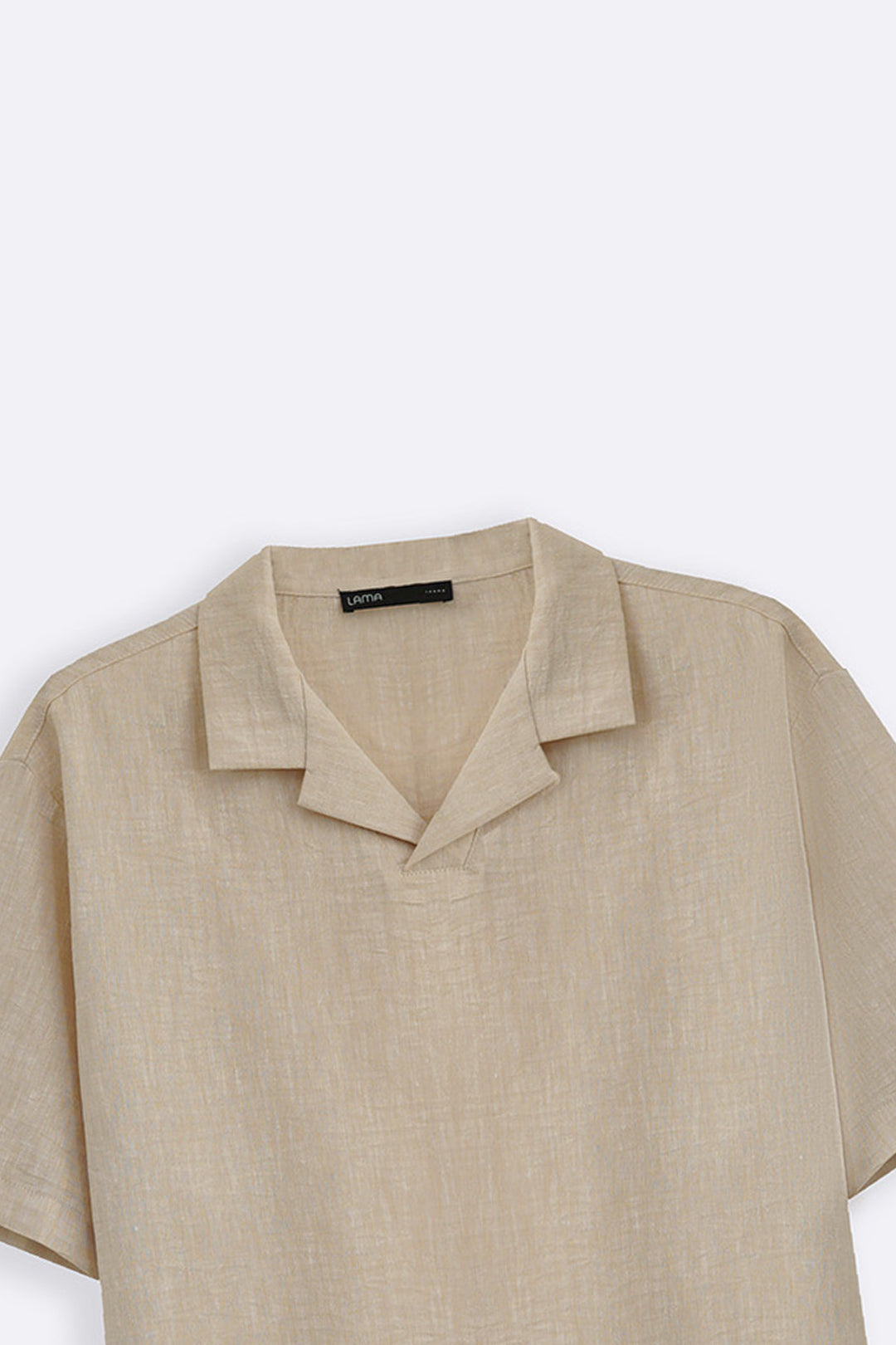 BEIGE RESORT COLLARED SHIRT