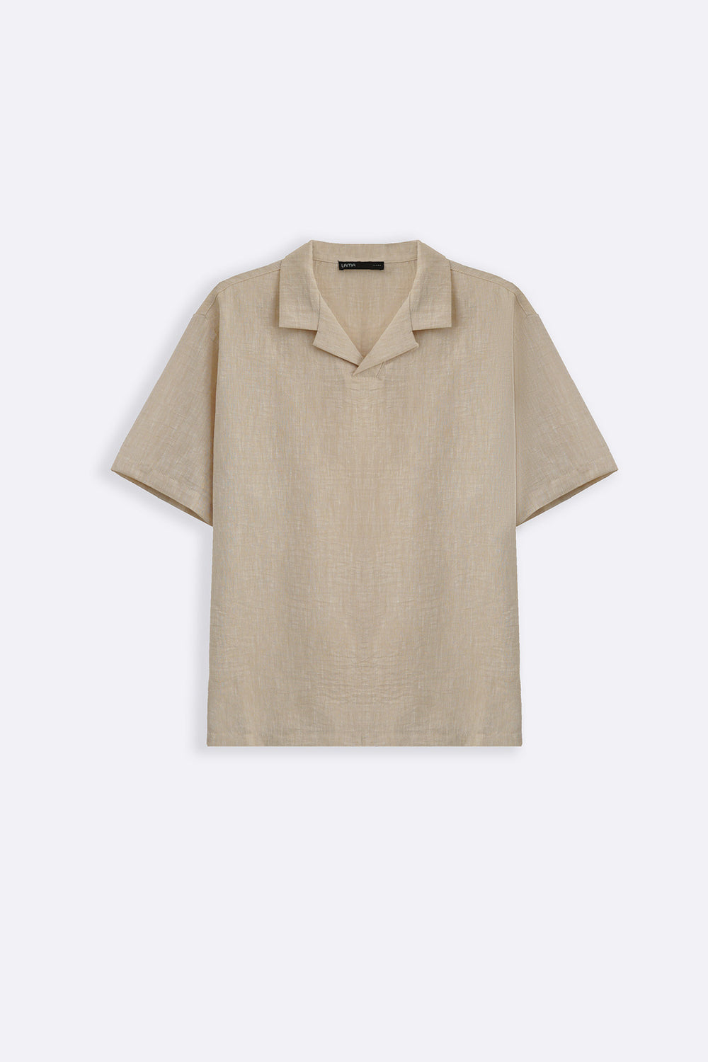 BEIGE RESORT COLLARED SHIRT