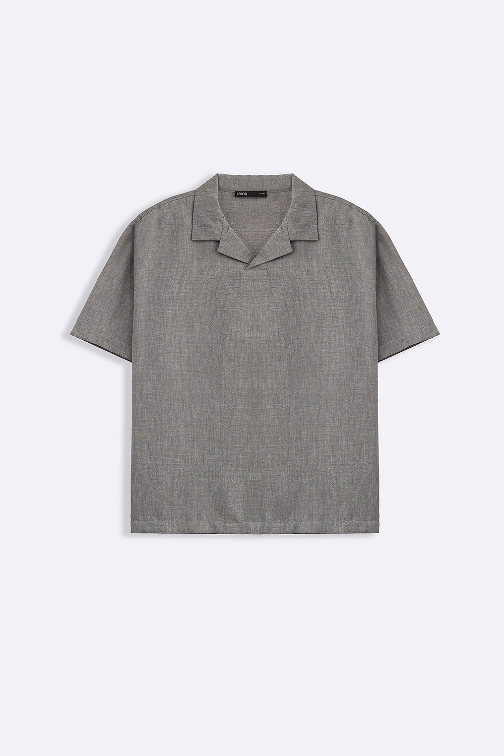 CHARCOAL RESORT COLLARED SHIRT