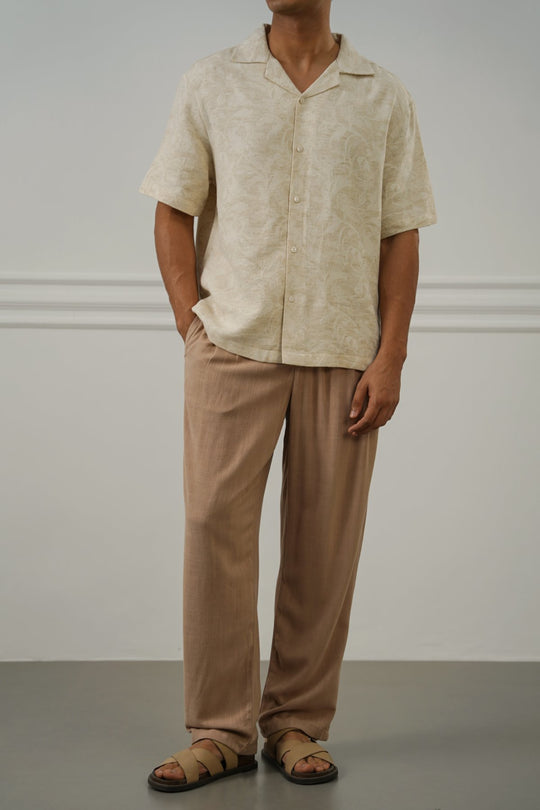 BEIGE HERITAGE TEXTURE SHIRT