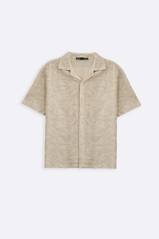 BEIGE HERITAGE TEXTURE SHIRT