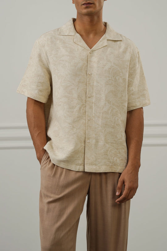 BEIGE HERITAGE TEXTURE SHIRT