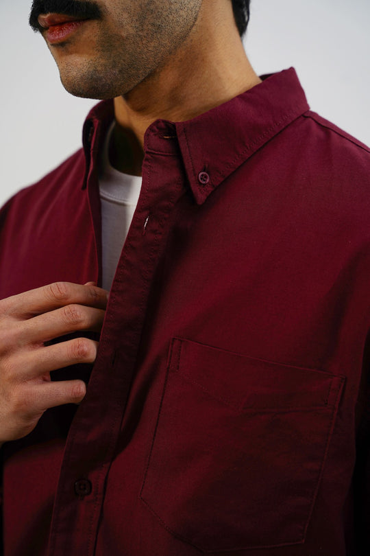 MAROON OXFORD SHIRT