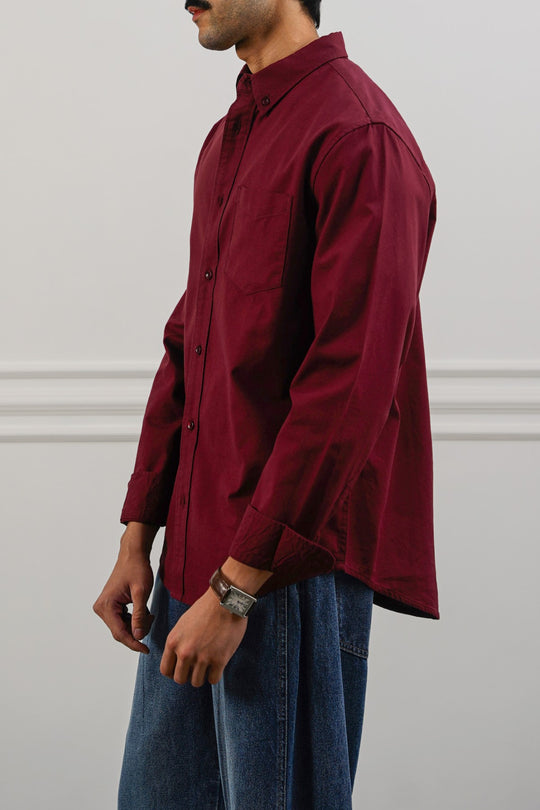 MAROON OXFORD SHIRT