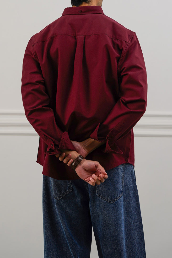 MAROON OXFORD SHIRT