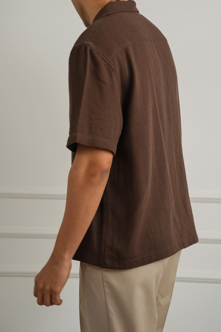 TEXTURED COTTON SAFARI SHIRT