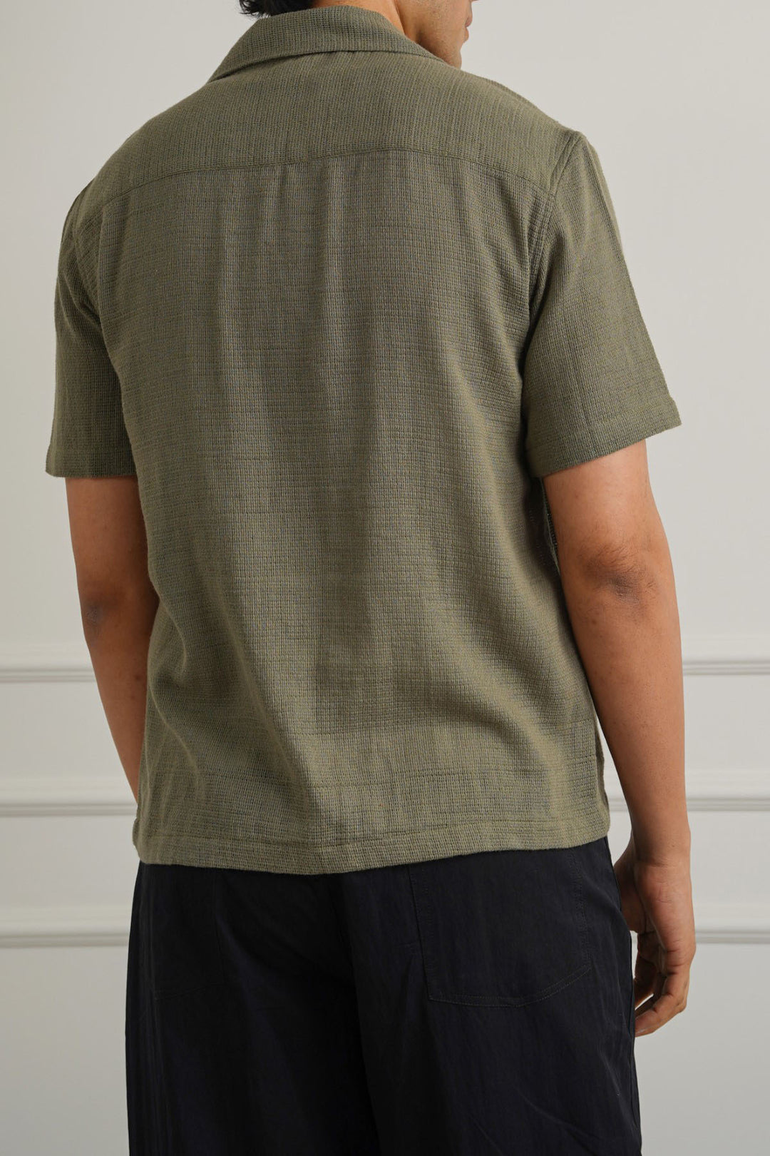 TEXTURED COTTON SAFARI SHIRT