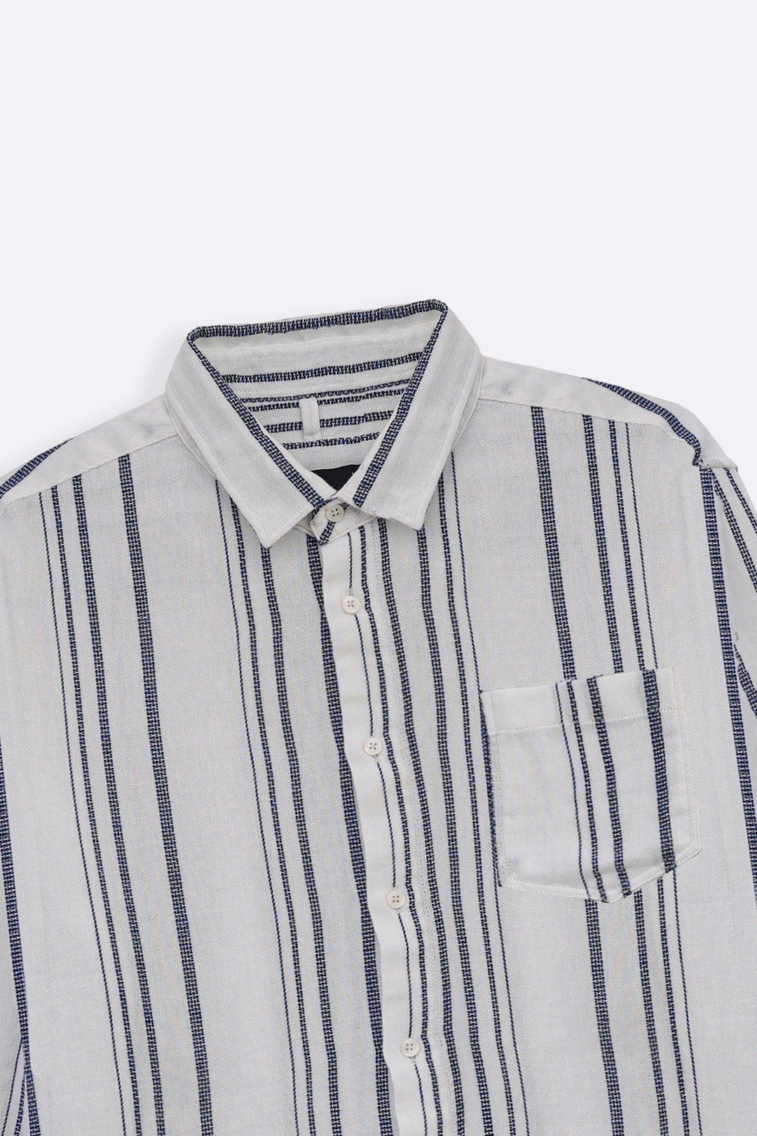 WHITE STRIPED DOBBY SHIRT