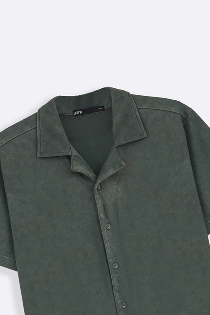 WASHED EFFECT SAFARI SHIRT