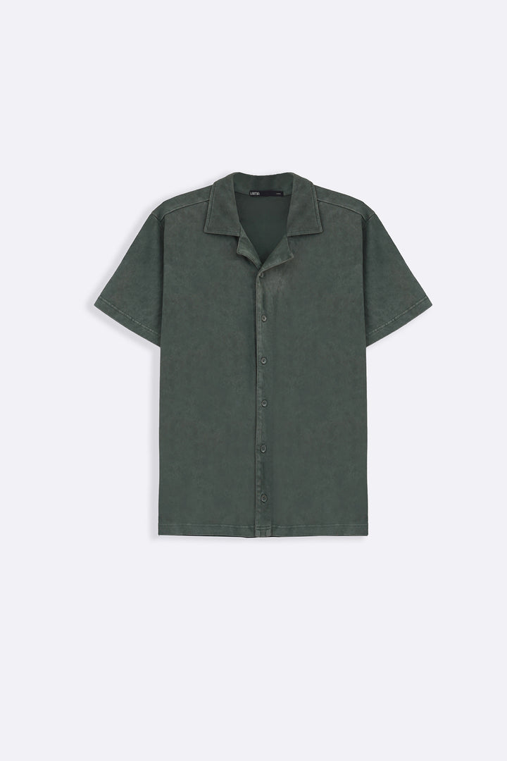 WASHED EFFECT SAFARI SHIRT