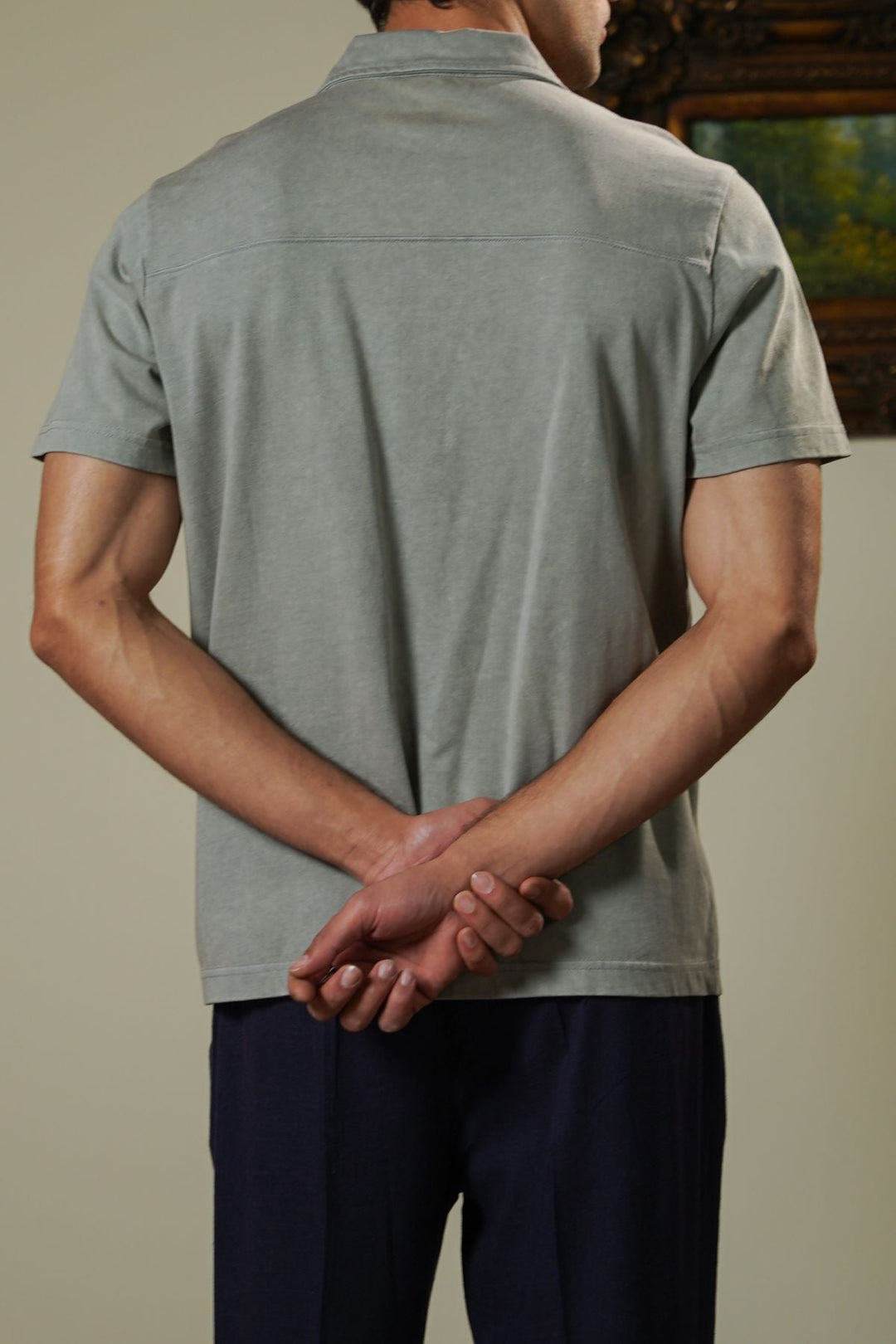 GREY WASHED EFFECT SAFARI SHIRT