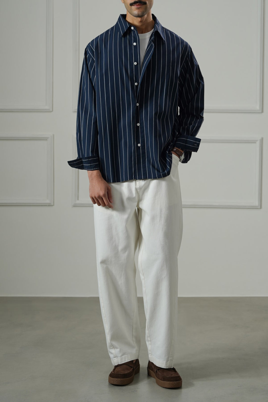 NAVY 90's DAD SHIRT
