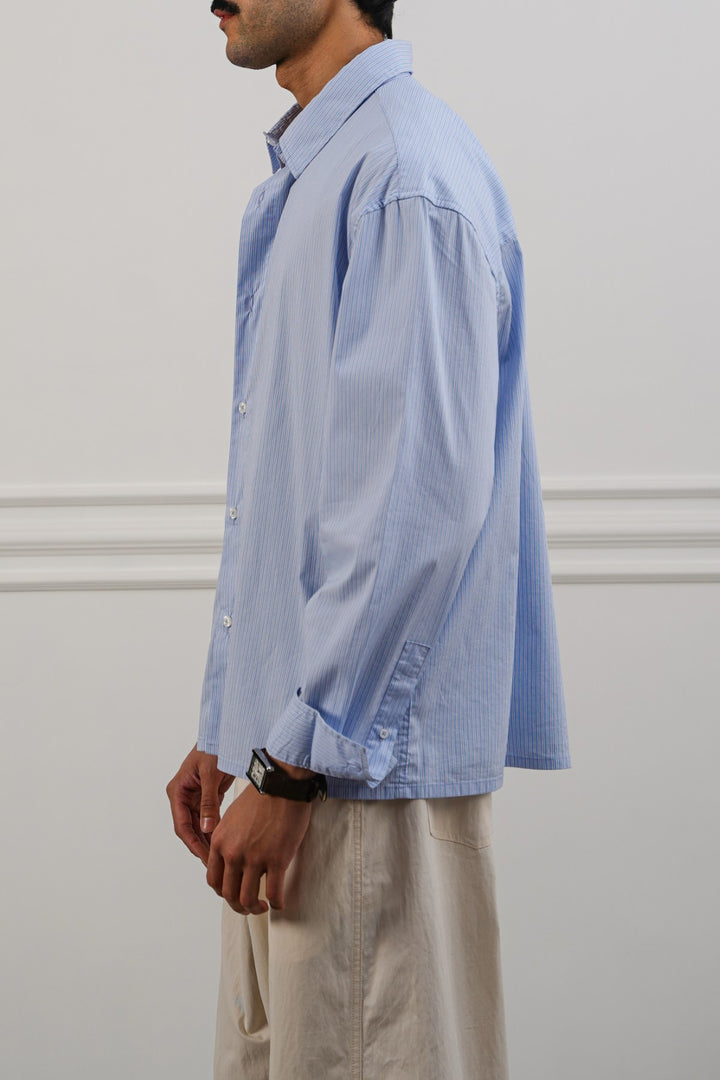 SKY BLUE PREPPY BUTTON DOWN SHIRT