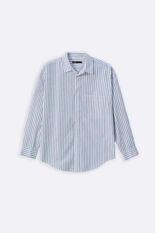 WHITE COTTON STRIPED SHIRT