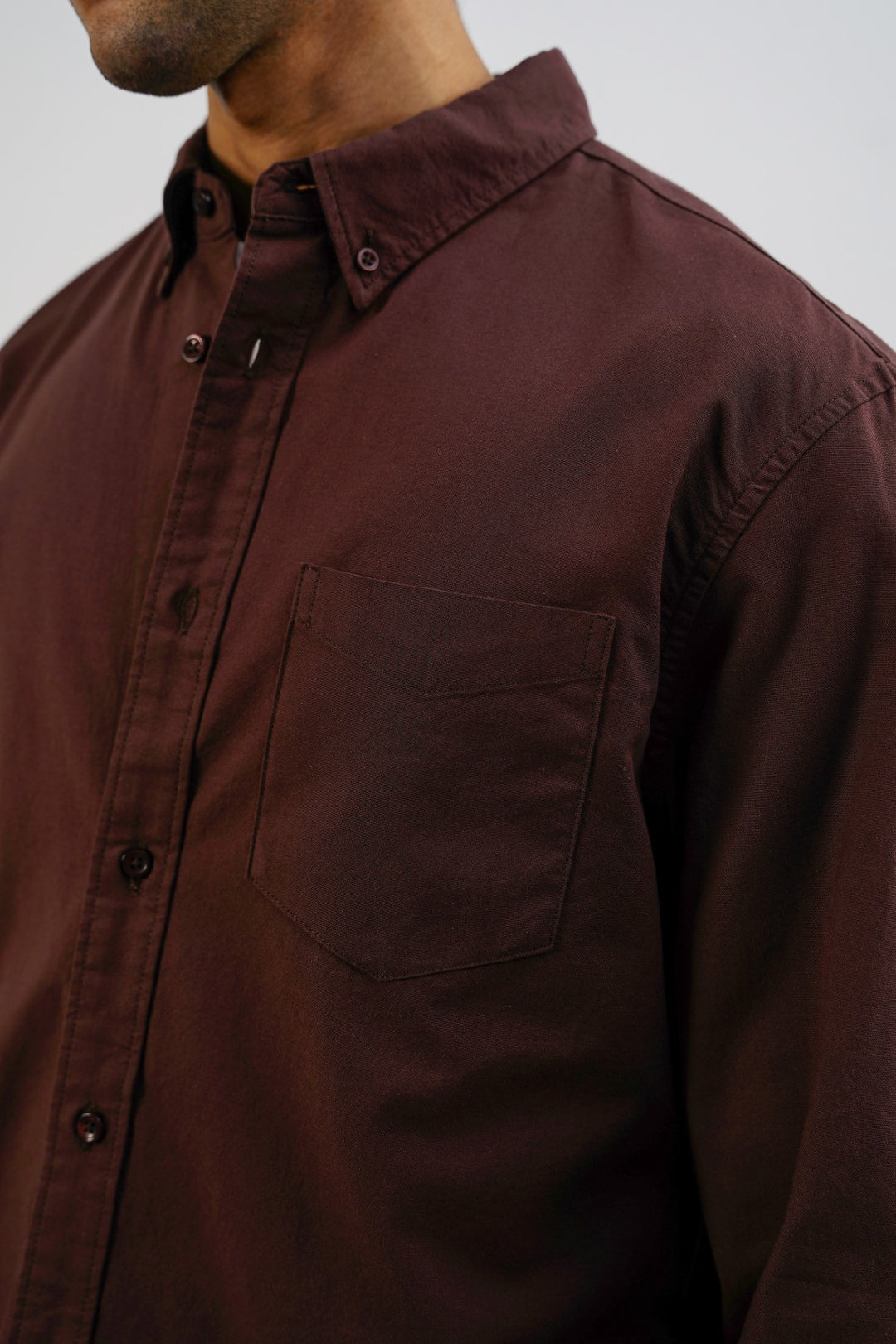 BROWN OXFORD SHIRT