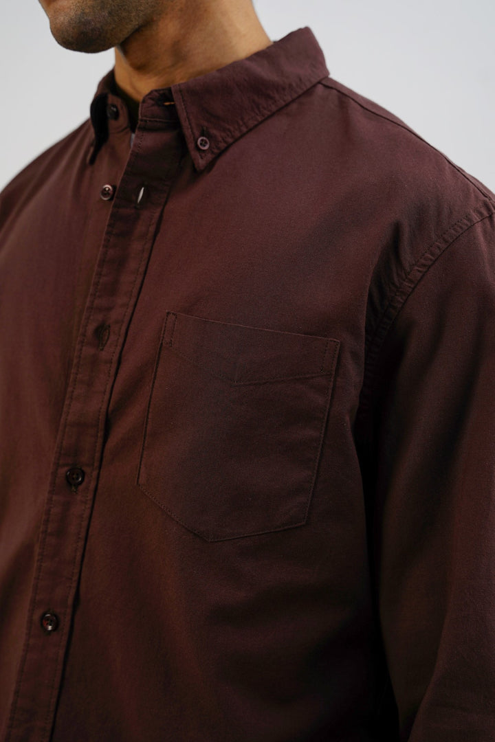 BROWN OXFORD SHIRT