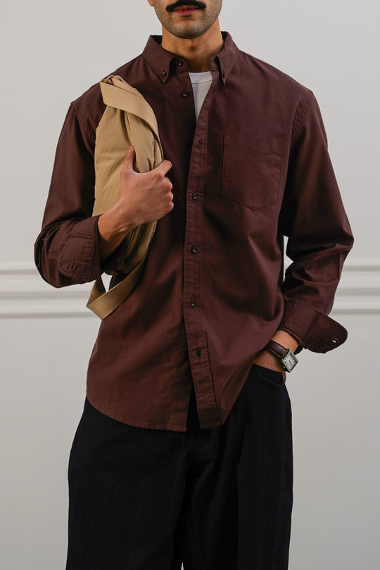BROWN OXFORD SHIRT