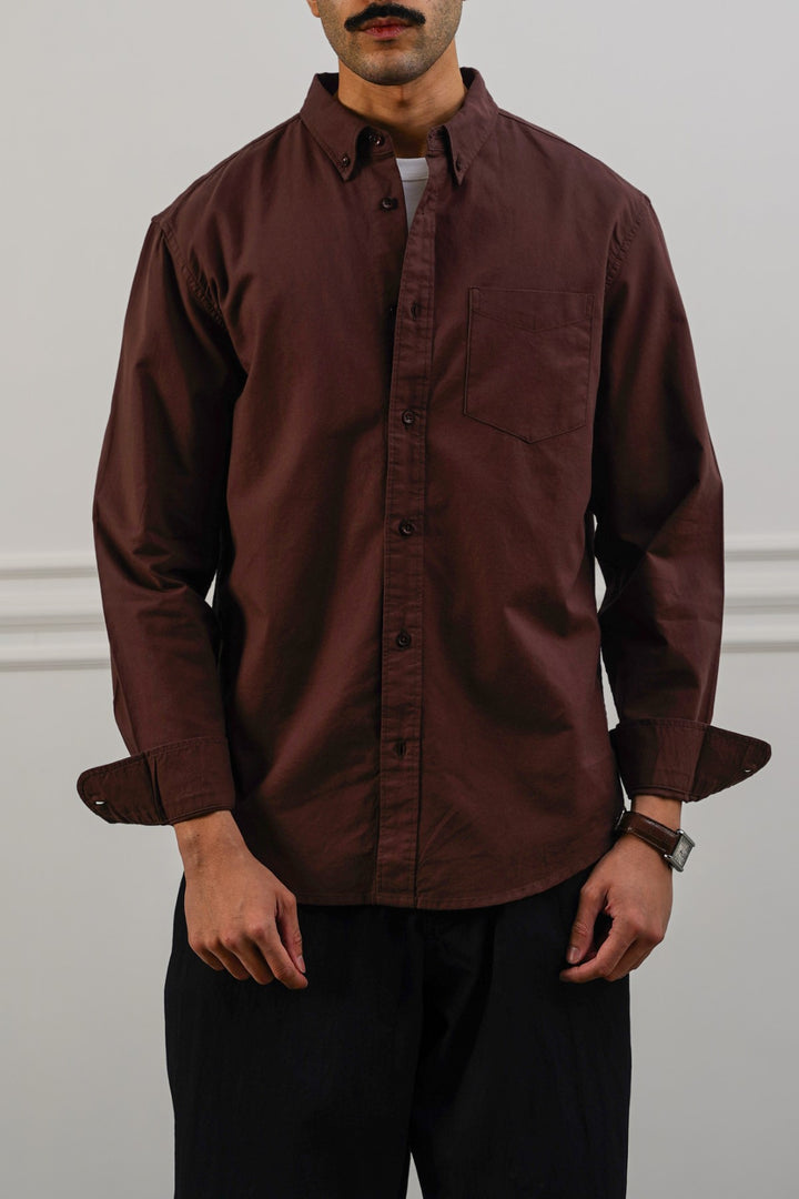 BROWN OXFORD SHIRT