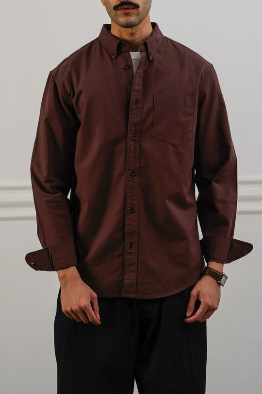 BROWN OXFORD SHIRT