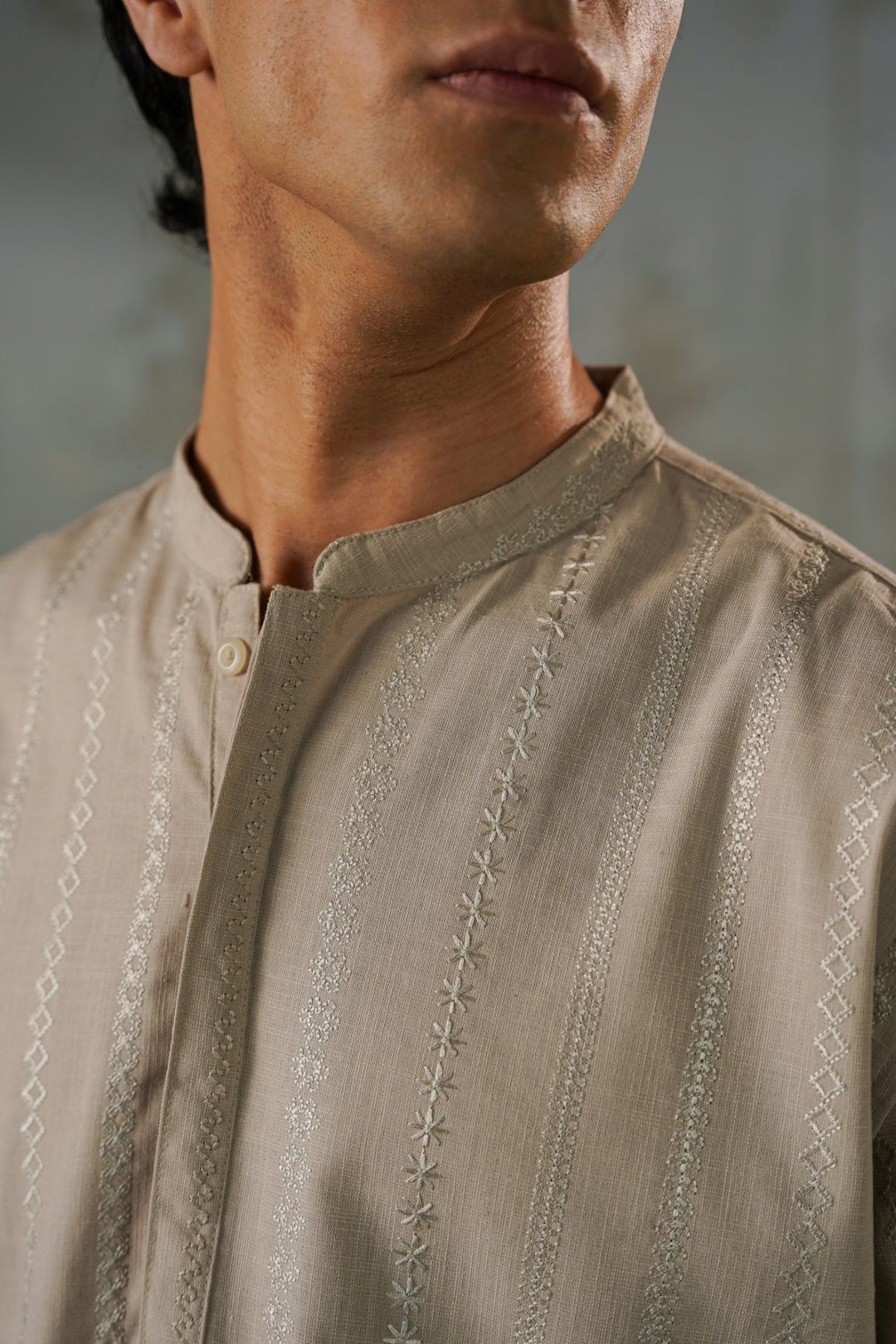 Embroidered Placket EMBROIDERED HALF PLACKET SHIRT – Lama Retail