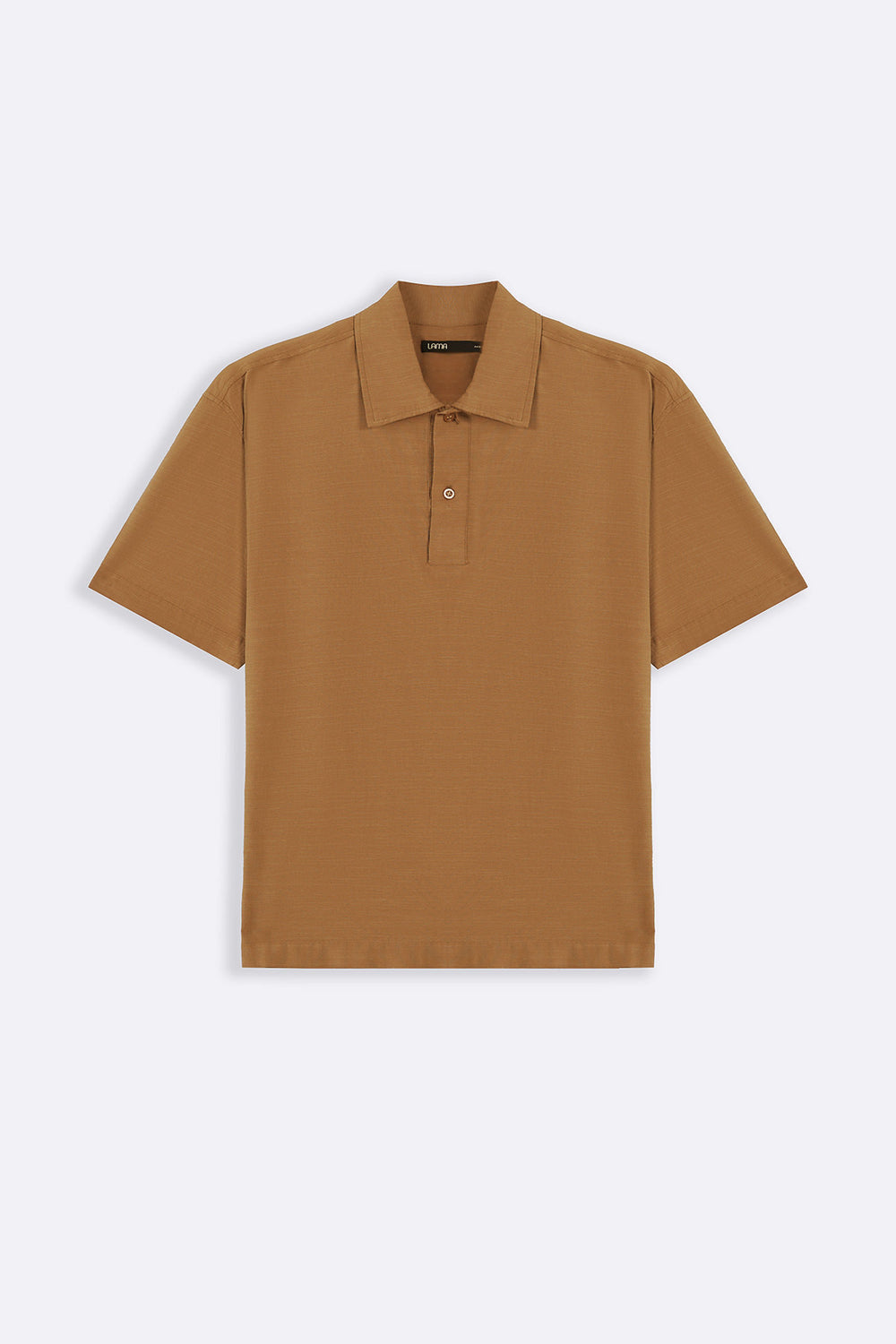 OCHRE BROWN QUARTER PLACKET SHIRT