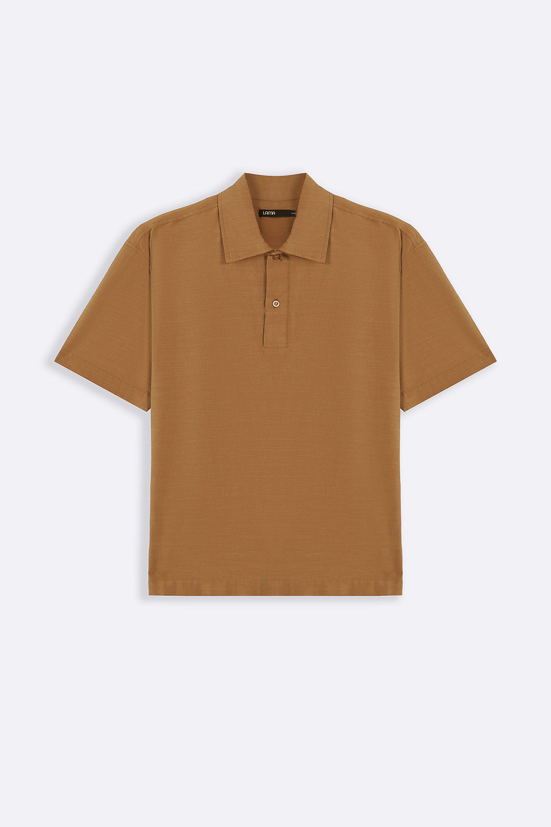 OCHRE BROWN QUARTER PLACKET SHIRT