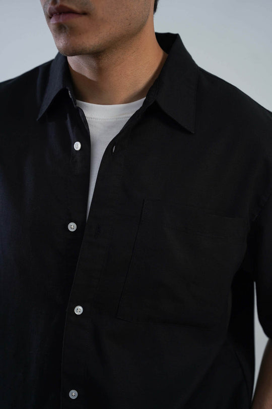 WASHED EFFECT TENCEL SHIRT