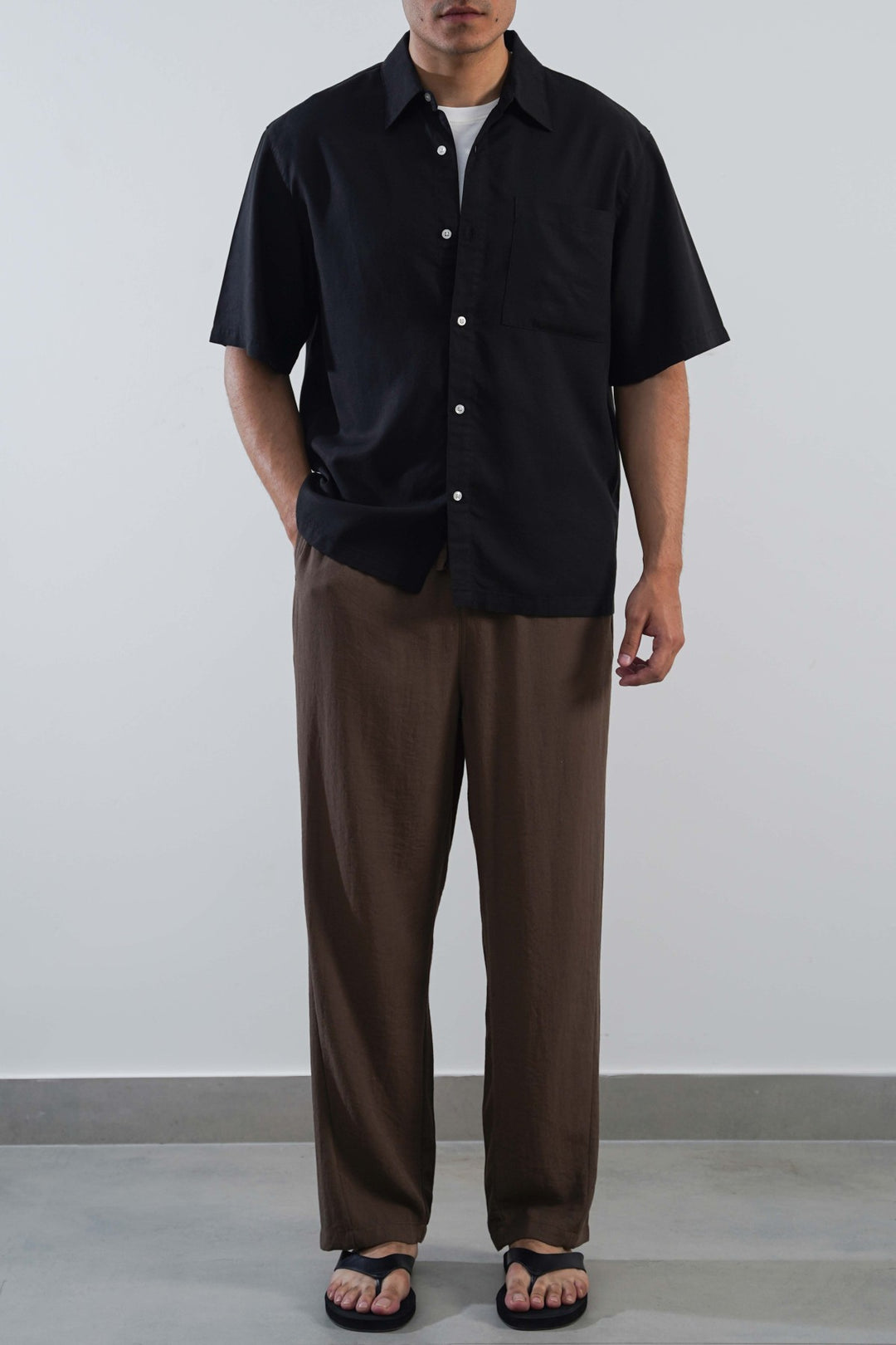WASHED EFFECT TENCEL SHIRT
