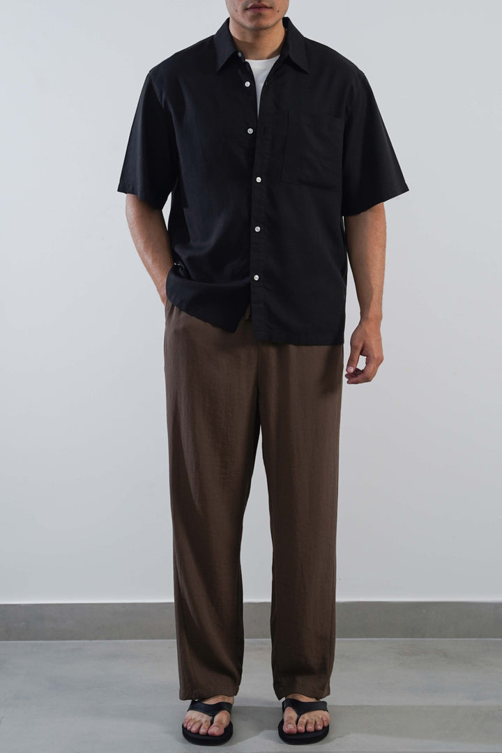 WASHED EFFECT TENCEL SHIRT