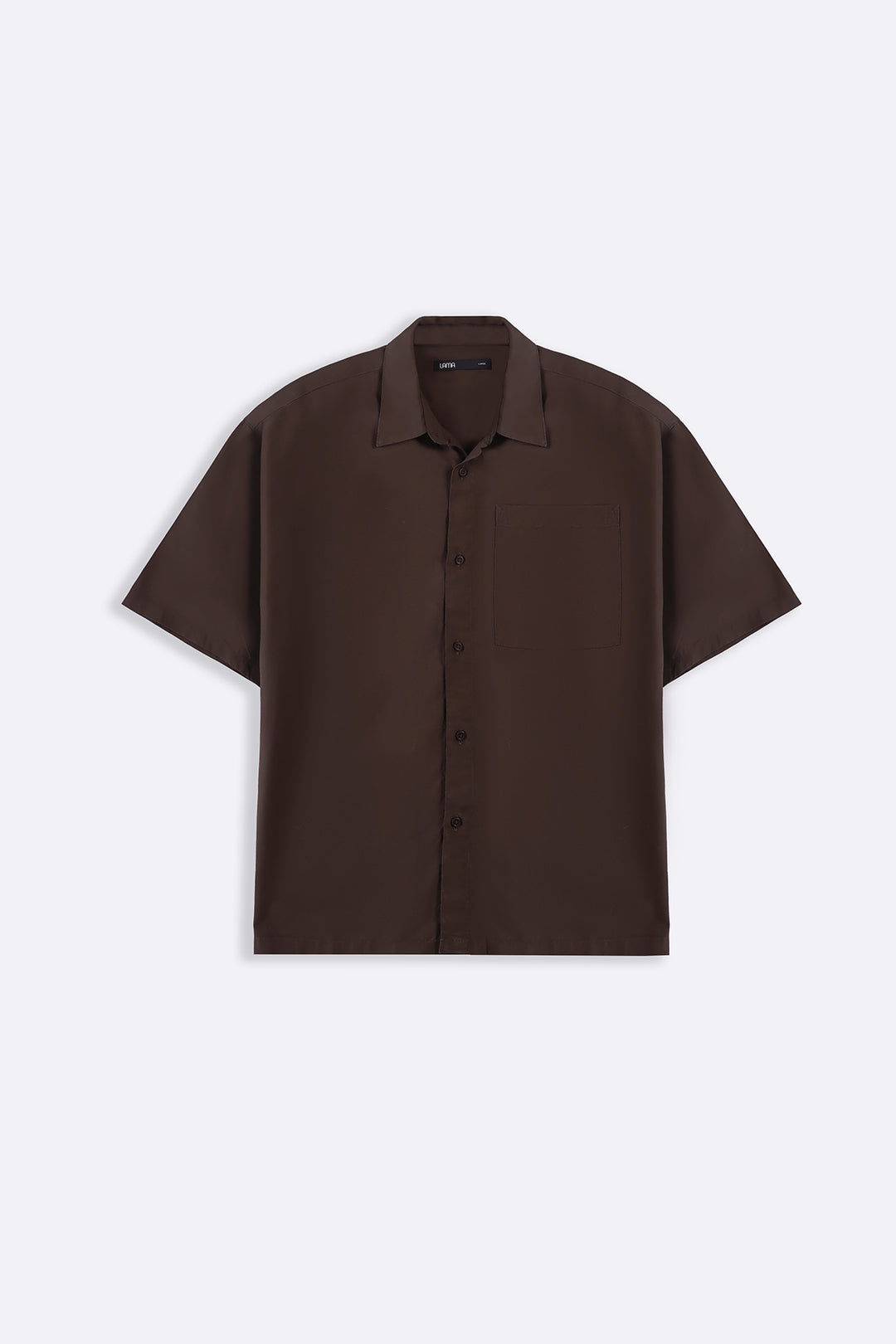 COFFEE WASHED EFFECT TENCEL SHIRT