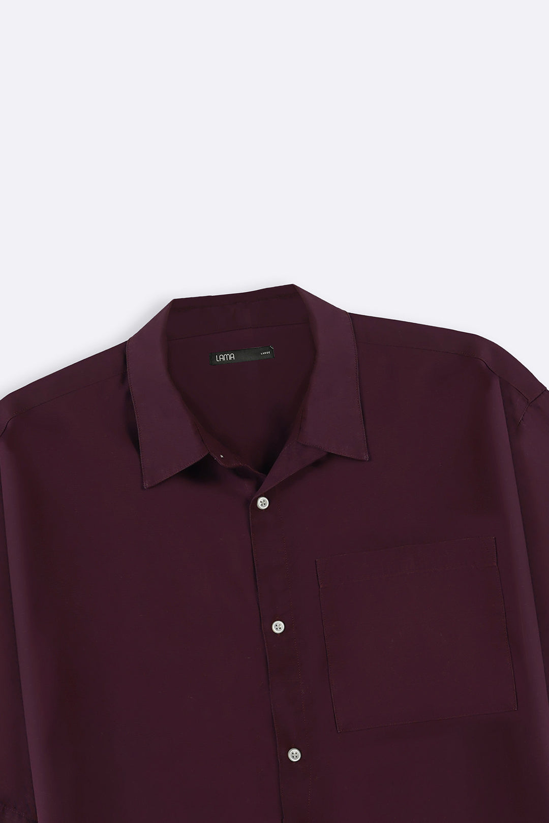 MAROON WASHED EFFECT TENCEL SHIRT