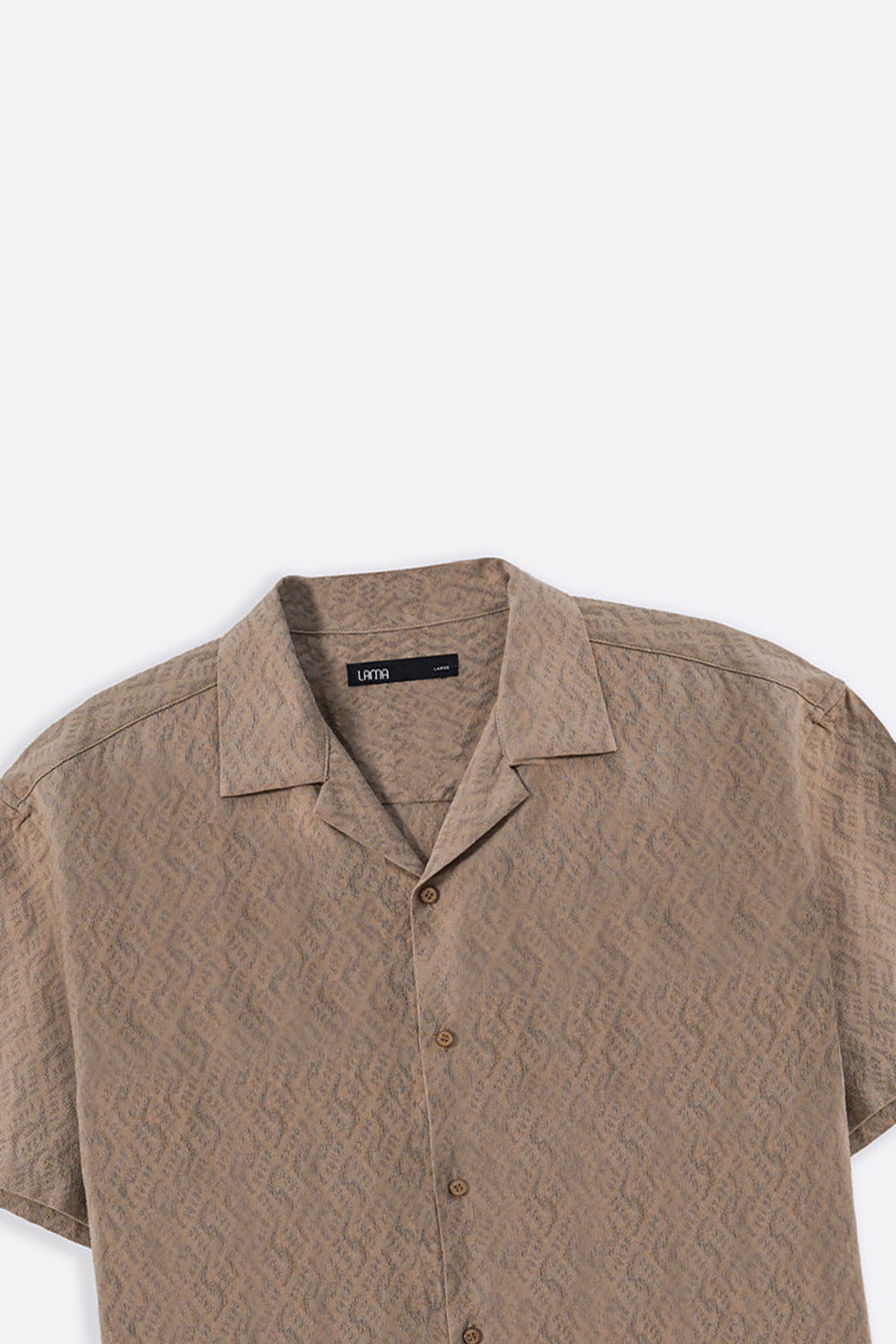 BEIGE MAN JACQUARD SAFARI SHIRT