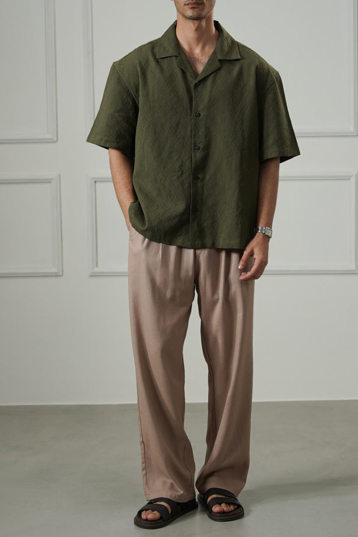 MOUSE GREY MAN JACQUARD SAFARI SHIRT