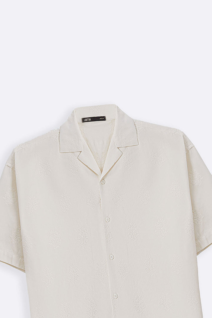 WHITE MUGHAL EMBROIDERED SHIRT