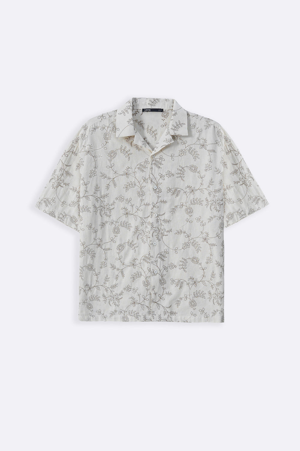 ECRU FLORAL EMBROIDERED SHIRT