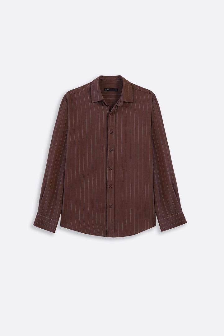 PINSTRIPE SHIRT WITH LINEN