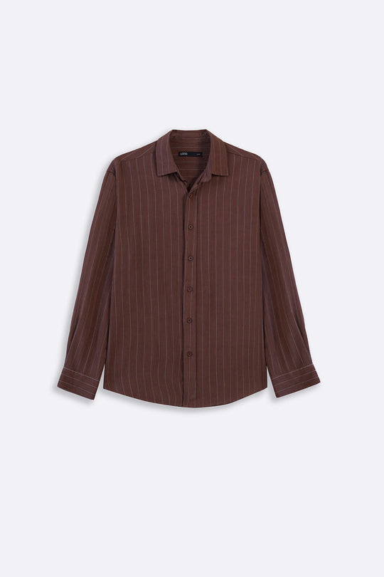 PINSTRIPE SHIRT WITH LINEN